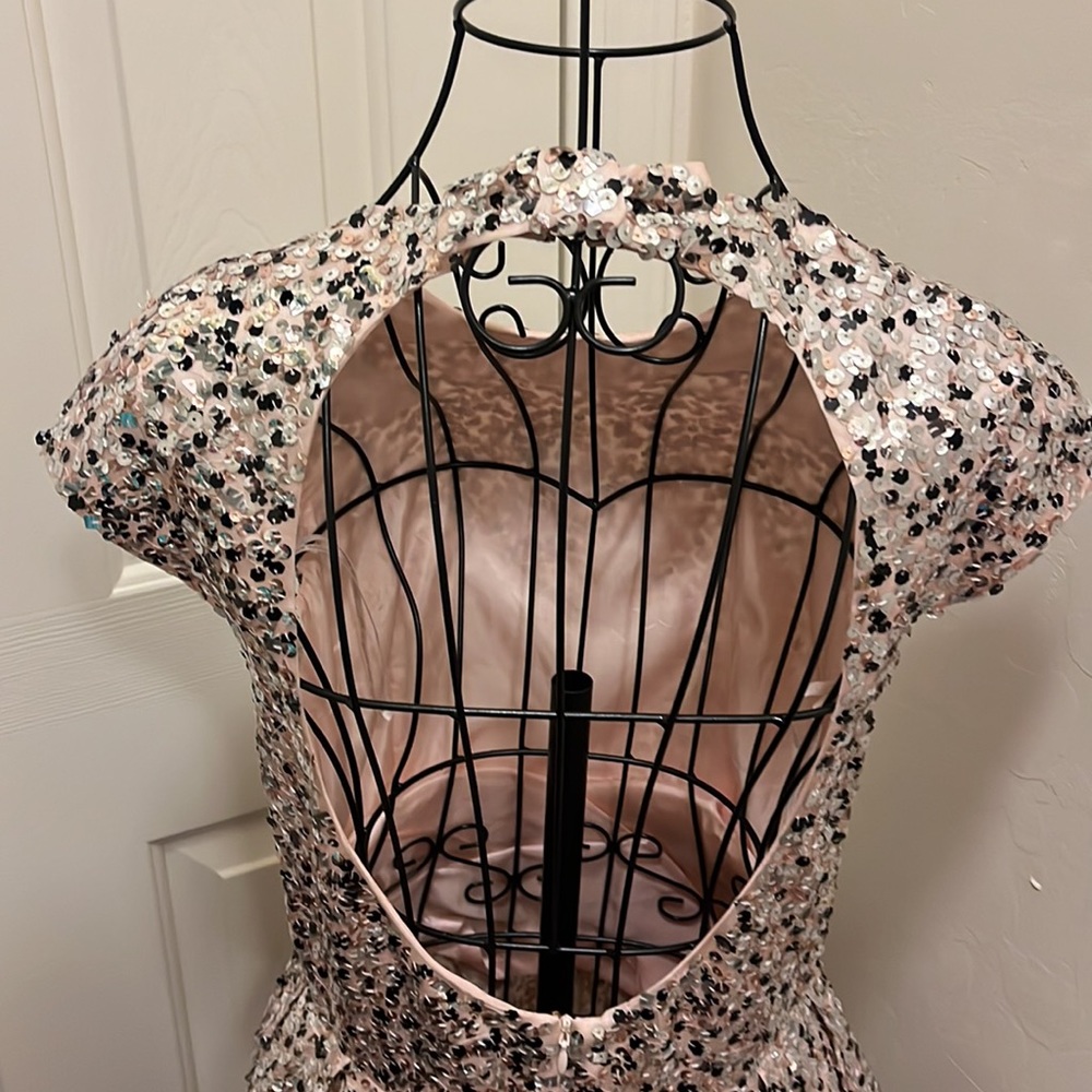 Like New Kate Spade Pink Sequin Sparkle Party Holiday Dress Pockets S 4 - Picture 6 of 10